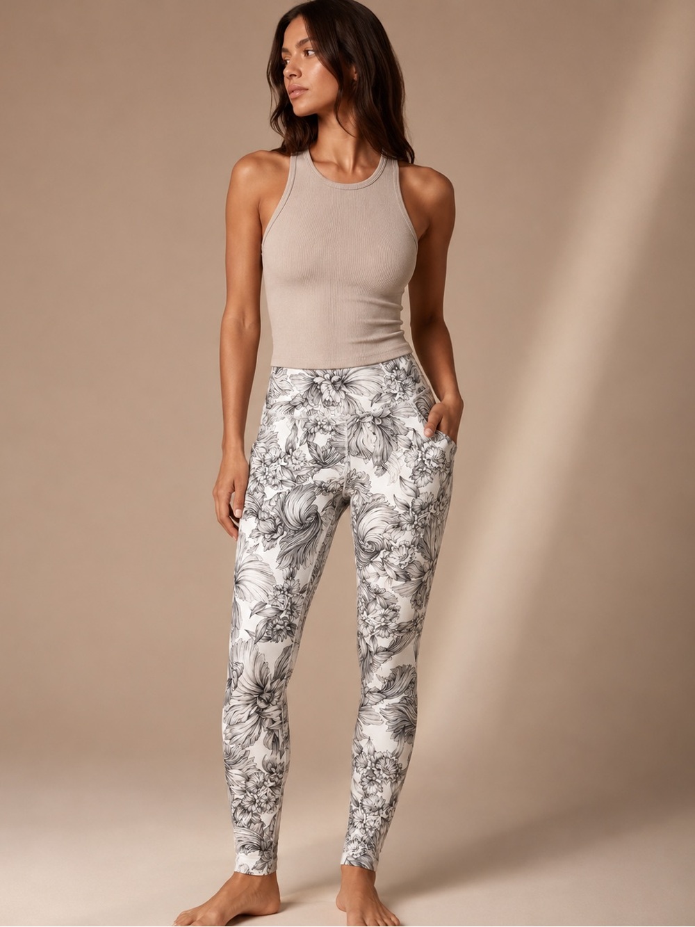 Balance Collection Floral High-Rise Leggings Medium